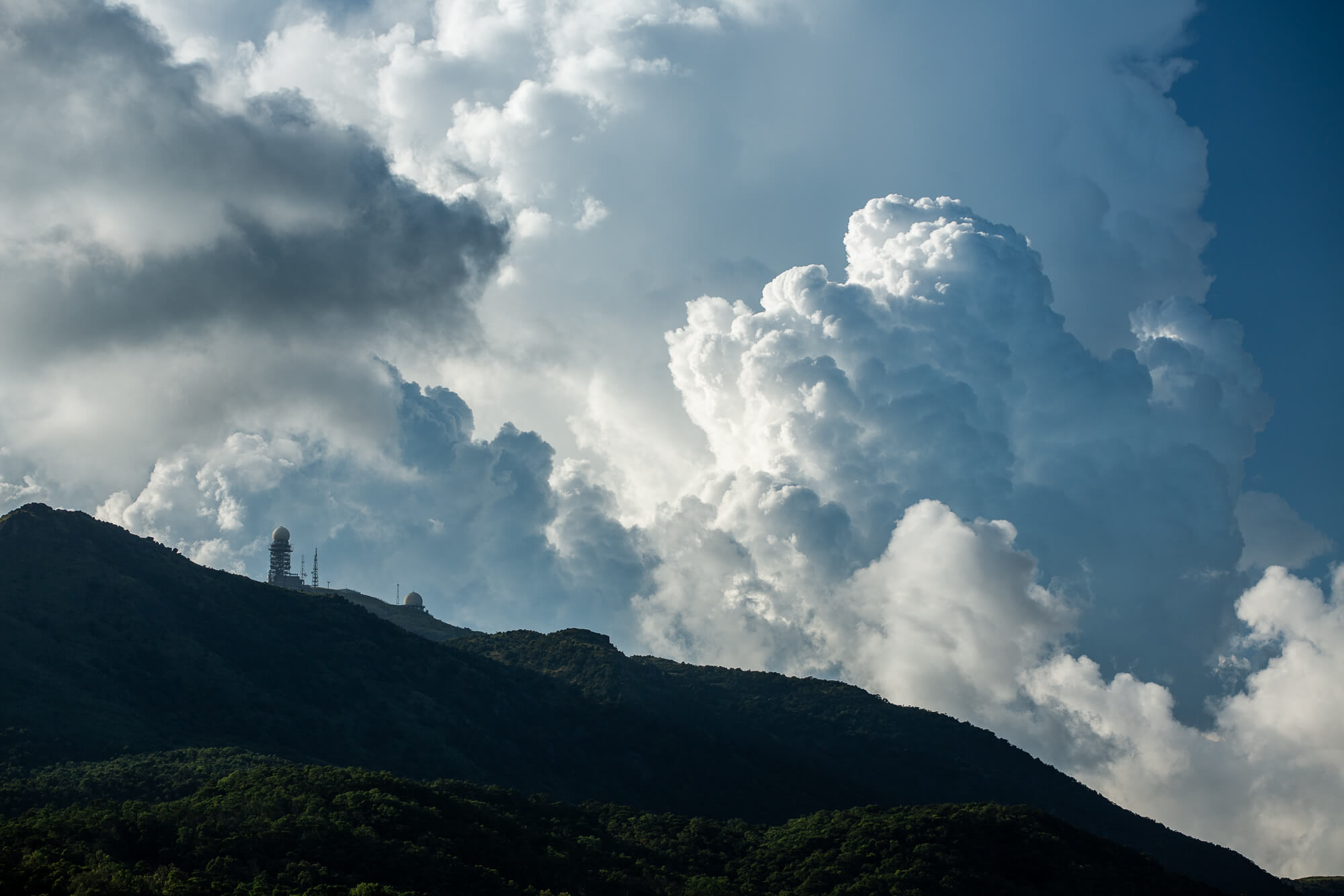 大帽山頂發展中的濃積雲
